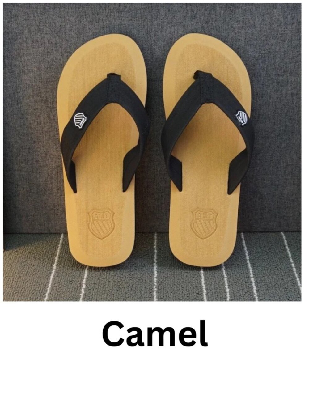 Men's EVA Flip-Flops Indoor/Outdoor Lightweight Beach CAMEL Slippers